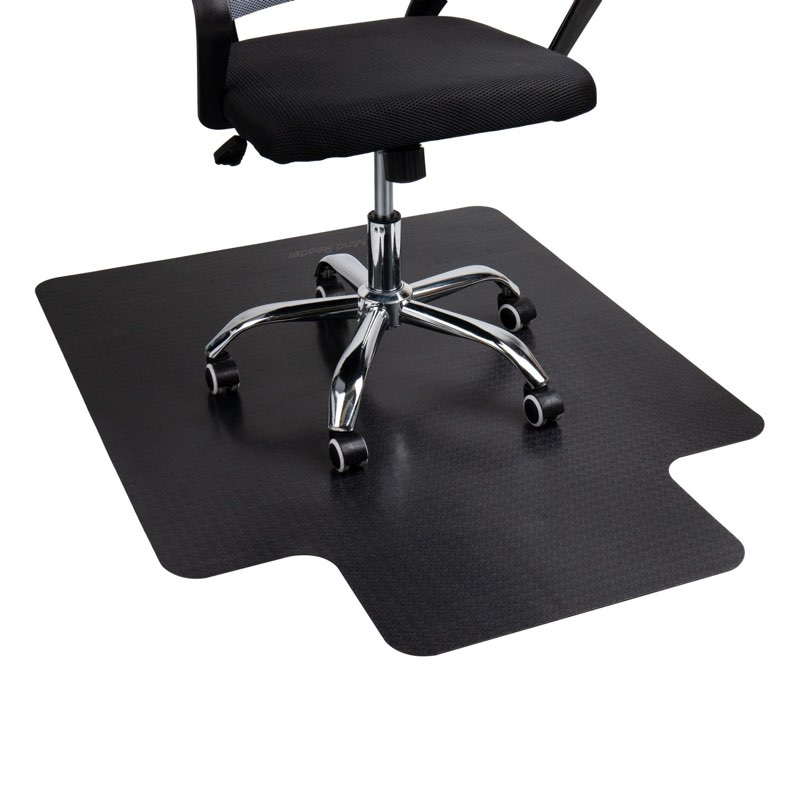 black chair mat for hardwood floor, 48 x 72 inch large office chair mat, plastic floor protector, 4'