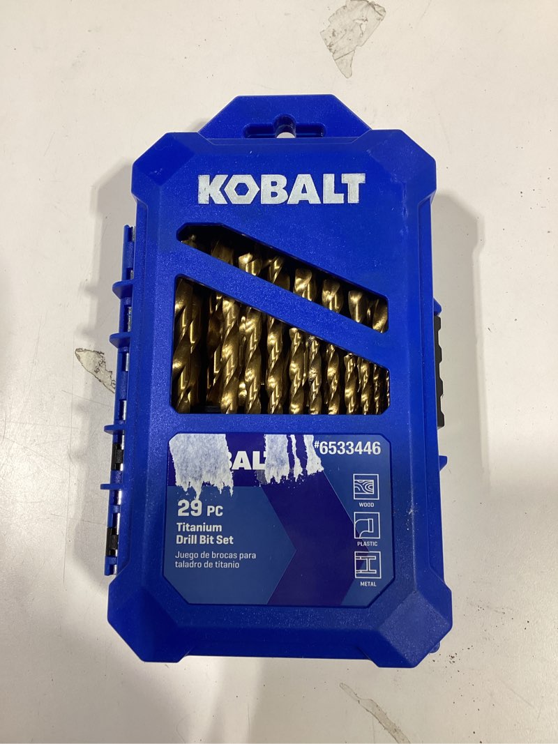 Condition photo showing Good Condition for kobalt 29 -piece x titanium coated hss jobber length twist drill bit set