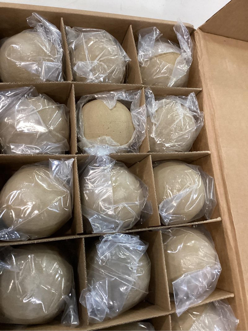 Condition photo showing New/Like New for stanbroil ceramic balls - 3” round fire stones for fire pit fire bowl and fireplace - set of 15, beige 3 inch beige