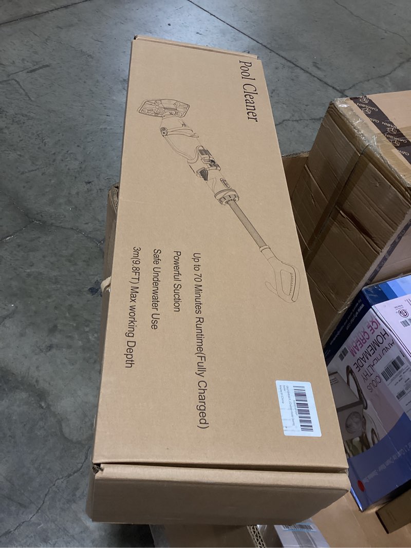 Condition photo showing Good Condition for lanocean 2026 newly cordless pool vacuum for inground pool, flow adjustable, transparent brush head–visible cleaning, 19 gpm powerful suction handheld pool vacuum for above ground pool, 70mins runtime
