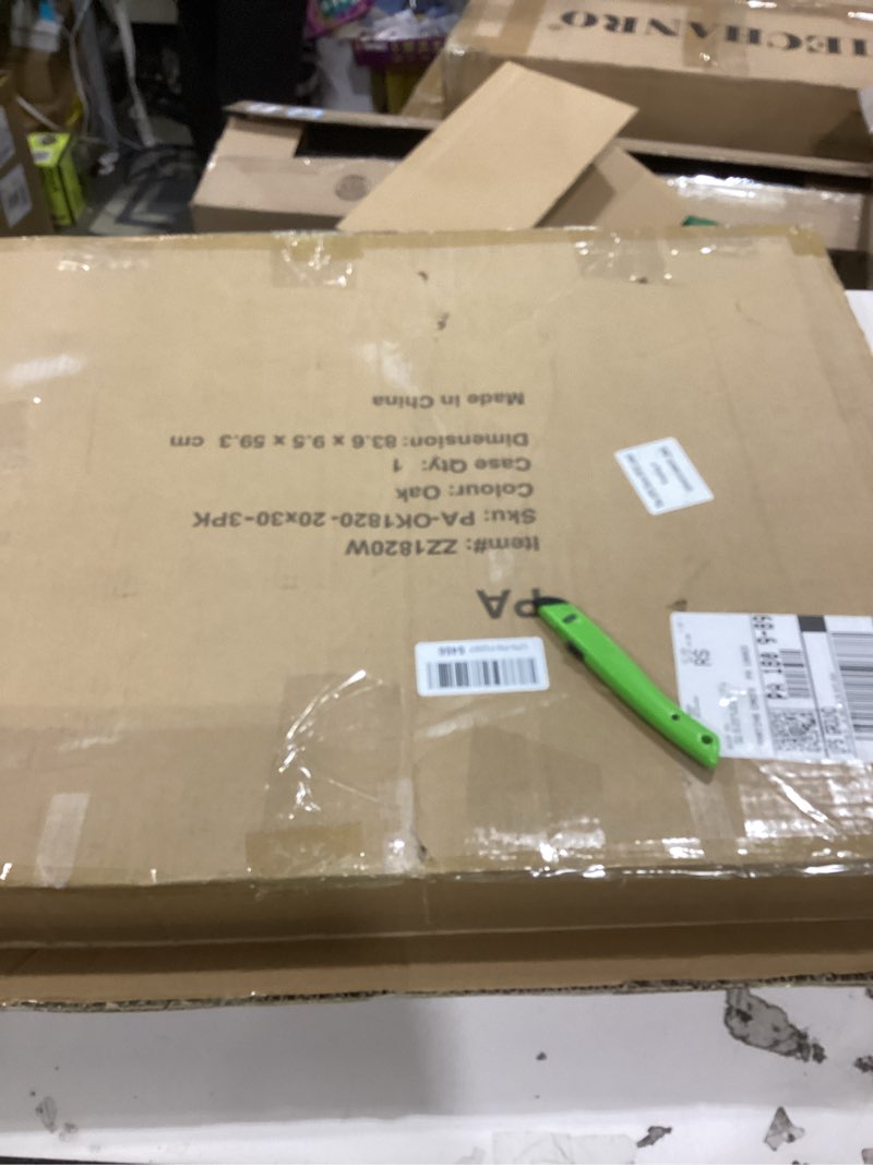 Condition photo showing New/Like New for Minimalist 20x30 Frame Set of 3, Solid Oak Wood 20x30 Poster Frame for Wall Mount - Wall Decor for Home, Office & Galley (3 Pack,Oak) 20x30 , 3pk Oak