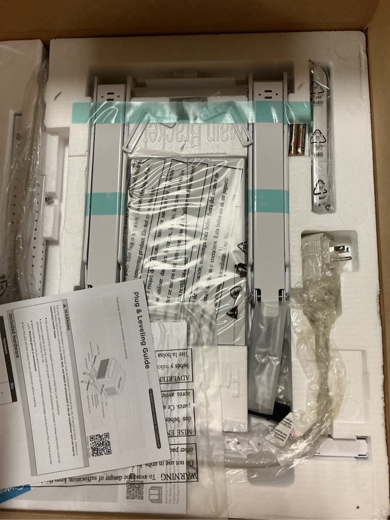 Condition photo showing New/Like New for midea 12,000 btu u shaped smart inverter window air conditioner - cools 550 sq ft, ultra quiet with open window flexibility - alexa/google assistant compatible - 35% energy savings, remote (updated) 12,000 btu (updated)