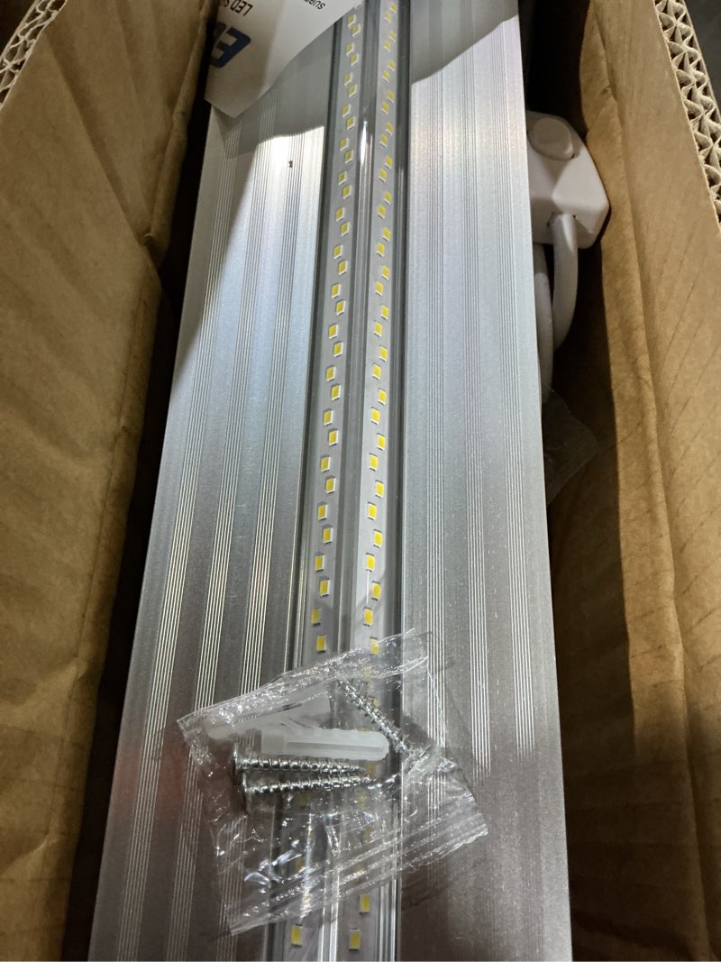Condition photo showing New/Like New for 6 pack 100w 8ft led shop light, super bright 15000lm 5000k v shape 8' led shop lights, linkable 8 foot led shop lights for garage warehouse, supermarket, basement, barn, storage area 8ft-100w-6apck