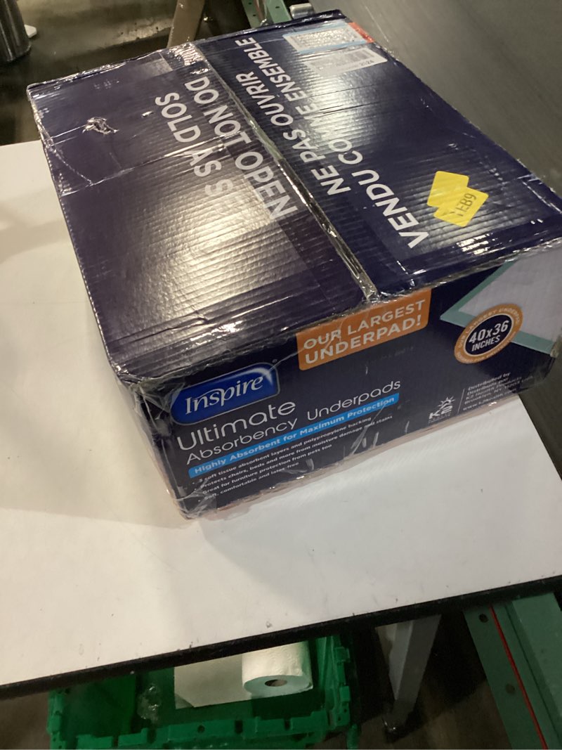 Condition photo showing New/Like New for inspire extra large super absorbent disposable bed pads for incontinence ultra thick and absorbent bed pads disposable adult | puppy pads pee pads for adults (40" x 36" pack of 50)