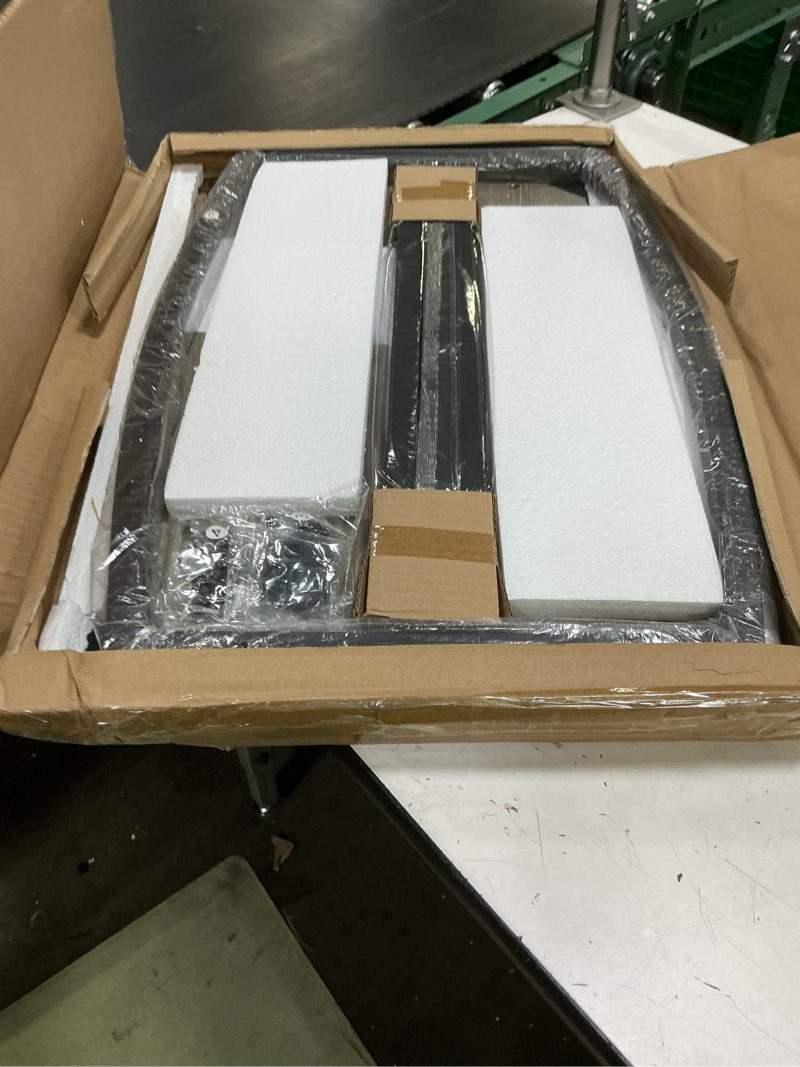 Condition photo showing Good Condition for sriwatana side table, end table, vintage c-shaped couch table for sofa laptop coffee snack, light grey