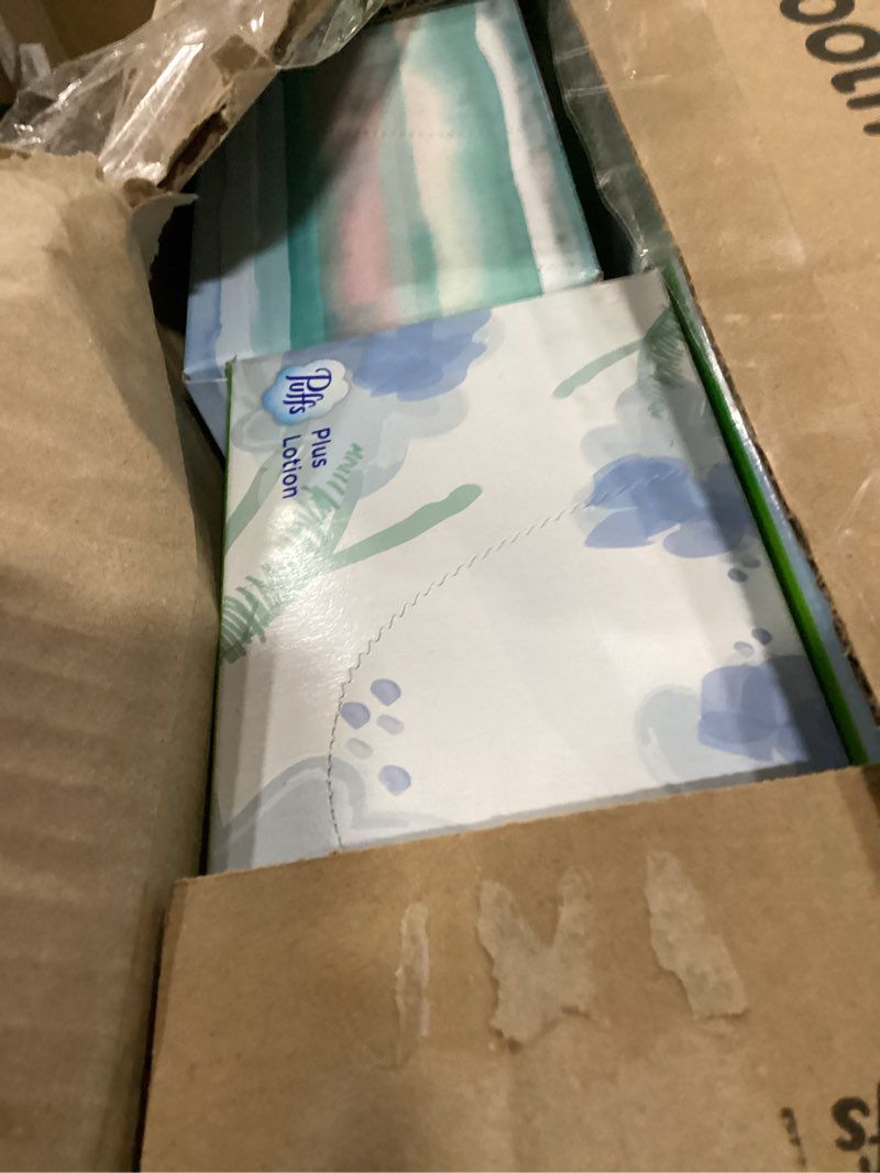 Condition photo showing Good Condition for Puffs Plus Lotion Facial Tissues, 8 Family Boxes, 124 Facial Tissues per Box, Allergies and Colds 124 Count (Pack of 8)