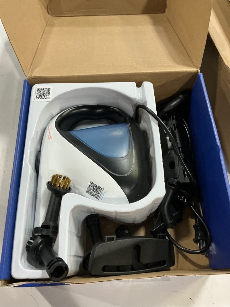 Condition photo showing Good Condition for handheld steam cleaner for home 3s instant heat-up no need to wait, upgrade 2 lb light weight easy refill portable steamer cleaner for furniture couch grout walls kitchenware cleaning white