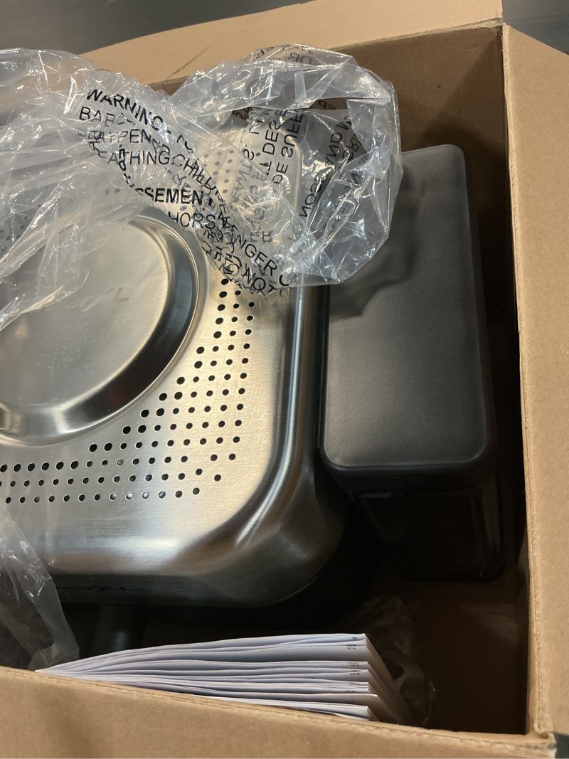 Condition photo showing As Is for powerxl 6 l airmax air fryer oven with four presets and compact two-tier design, 450f maximum temperature, no preheat needed  