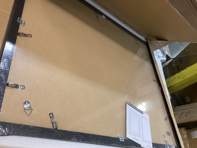 Condition photo showing Good Condition for 24x30 Frame Set of 2, Rustic Black Wood Style - Display 18x24 Picture Frame with Mat or 24 x 30 Poster without Mat, Wall Mounting Horizontal and Vertical Rustic Black 24x30 in