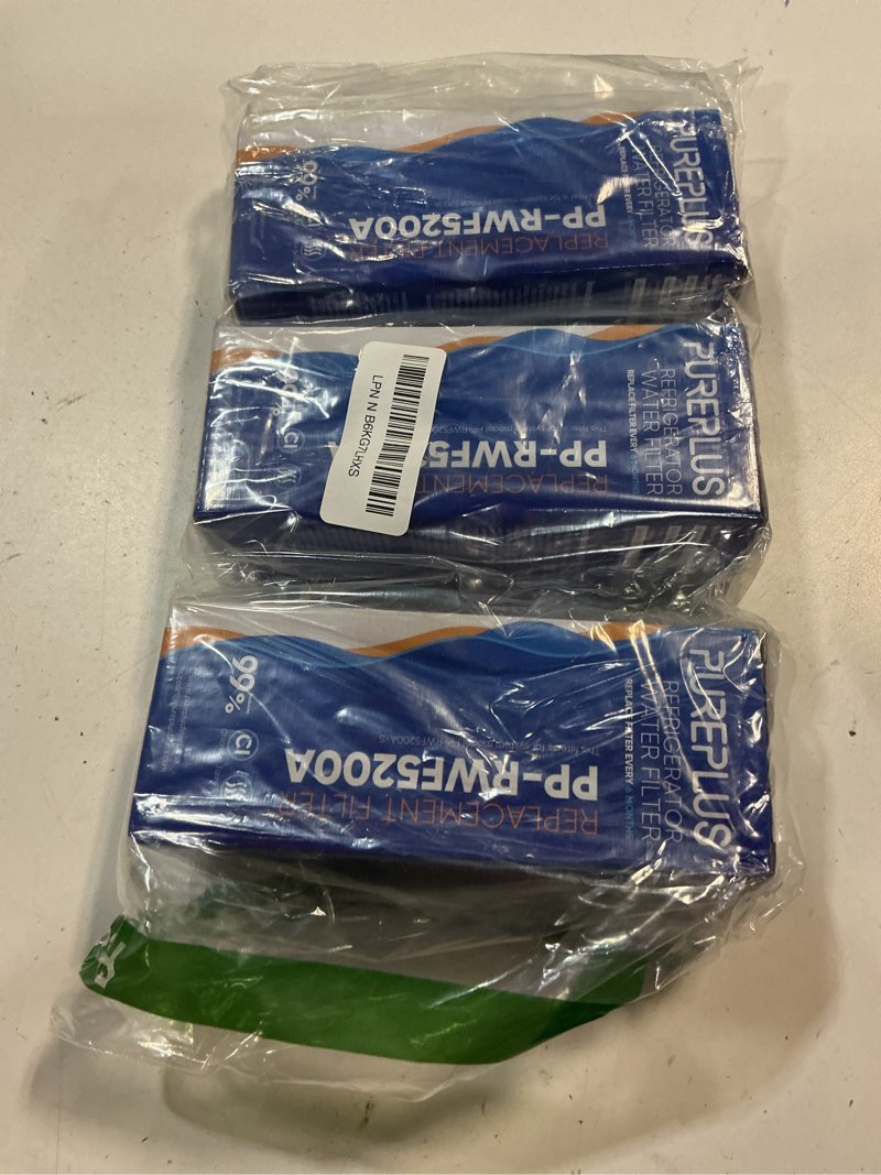 Condition photo showing New/Like New for PUREPLUS XWF Replacement (NOT XWFE, NO Chips) for GE WR17X30702, GBE21, GDE21, GDE25, GFE24, GFE26, GNE21, GNE25, GNE27, GWE19, GYE18, CFE26 French Door & Side by Side Refrigerator Water Filter, 3Pack Standard