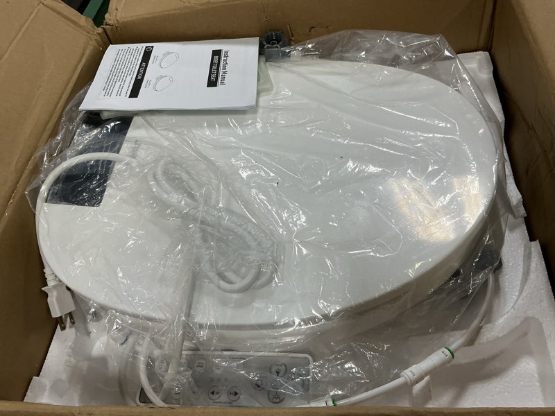 Condition photo showing Good Condition for toilet bidet seat, instant warm water, self-cleaning nozzle, multiple spraying modes, electric heated seat, warm air drying, soft closed lid, display screen, requires electricity, round