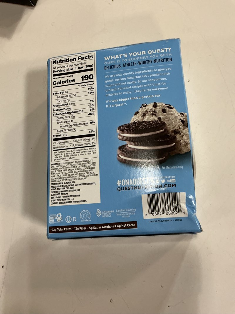 Condition photo showing Good Condition for ( BB/06/26/2025) PROTEIN BAR ( 1 pack) 