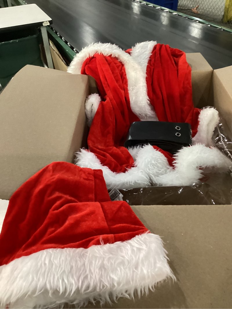 Condition photo showing New/Like New for Sunnywood Men's Party Santa Costume One Size Red/White