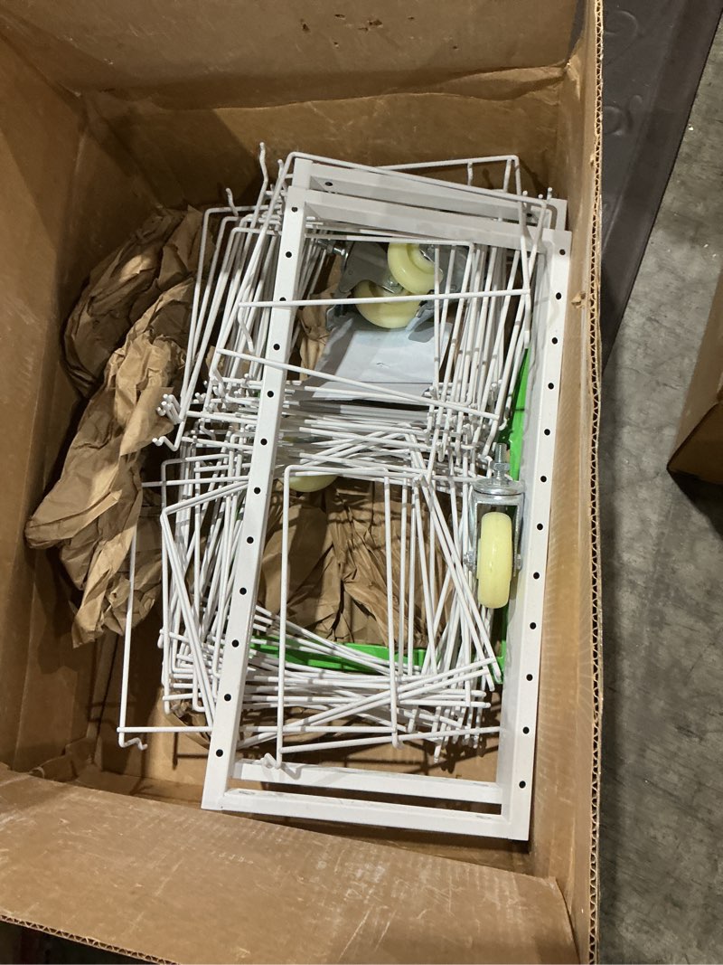 Condition photo showing Good Condition for 50 shelves art drying rack, total load capacity 800 lbs paint drying rack with 4 casters wheels, movable art storage rack for classroom and art studios, 16 lbs/shelf capacity