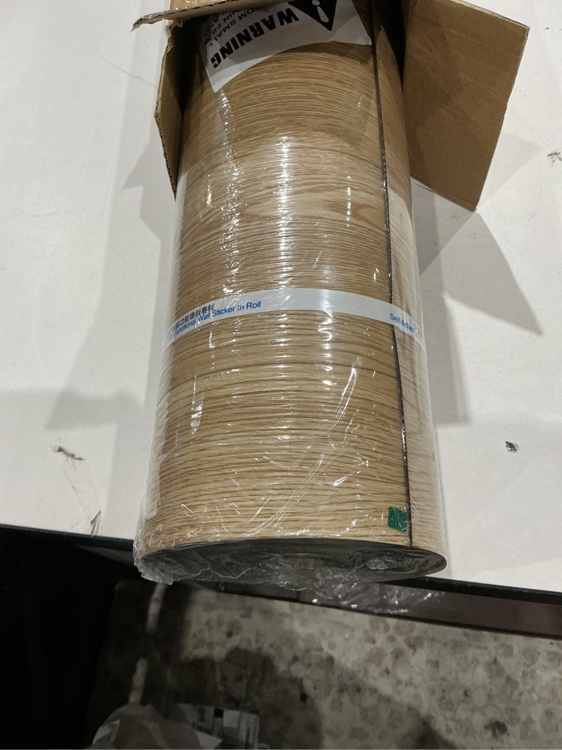 Condition photo showing New/Like New for 3d peel and stick vinyl floor tile roll wood plank sticker 23"x 393"/64 sq.ft, for home apartment room self adhesive easy diy removable waterproof thicken floor covering wood 23.6"w x 393"l nature wood 1