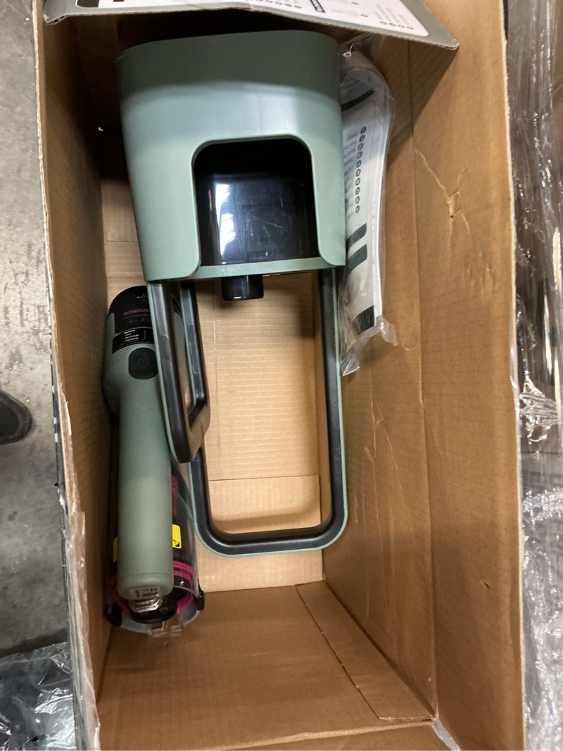 Condition photo showing As Is for Shark StainForce Cordless Portable Spot, Stain, & Odor Remover System for Carpets, Area Rugs, Upholstery, Stairs, with Storage Caddy, Accessories, and Full-Size Cleaning Solution, HX101 (New) StainForce Cordless Stain System