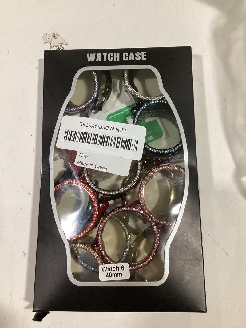 Condition photo showing Good Condition for 16-Pack YUVIKE Watch Screen Protector for Samsung Galaxy Watch6 40MM, Bling Case TPU Soft Glitter Cover Full Protection with Crystal Rhinestone for Galaxy Smart Watch6 40mm(SM-R930) Galaxy Watch 6 (40mm) 16 Colors