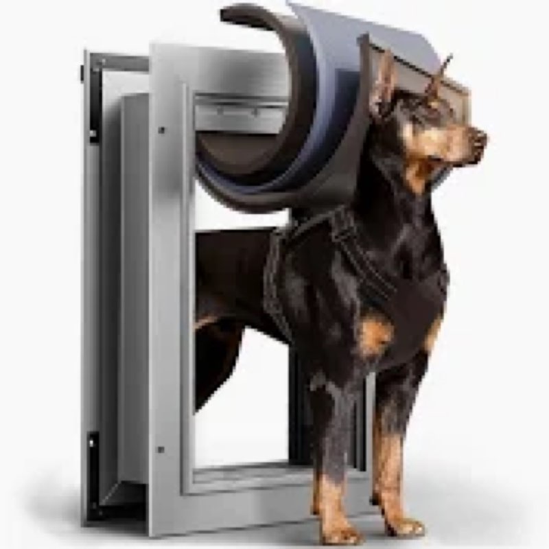 VOSOIR 3-Flap Dog Door for Wall, All Aluminum Alloy Large Doggy Door Doggie Door, Heavy Duty Pet Doo
