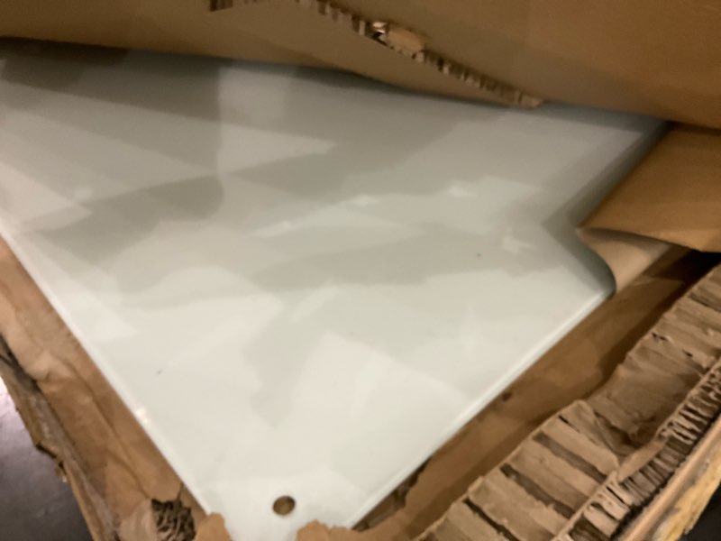 Condition photo showing As Is for Glass Whiteboard 6' x 4', Magnetic Glass Dry Erase Board Frameless Wall Mounting, Large White Board 