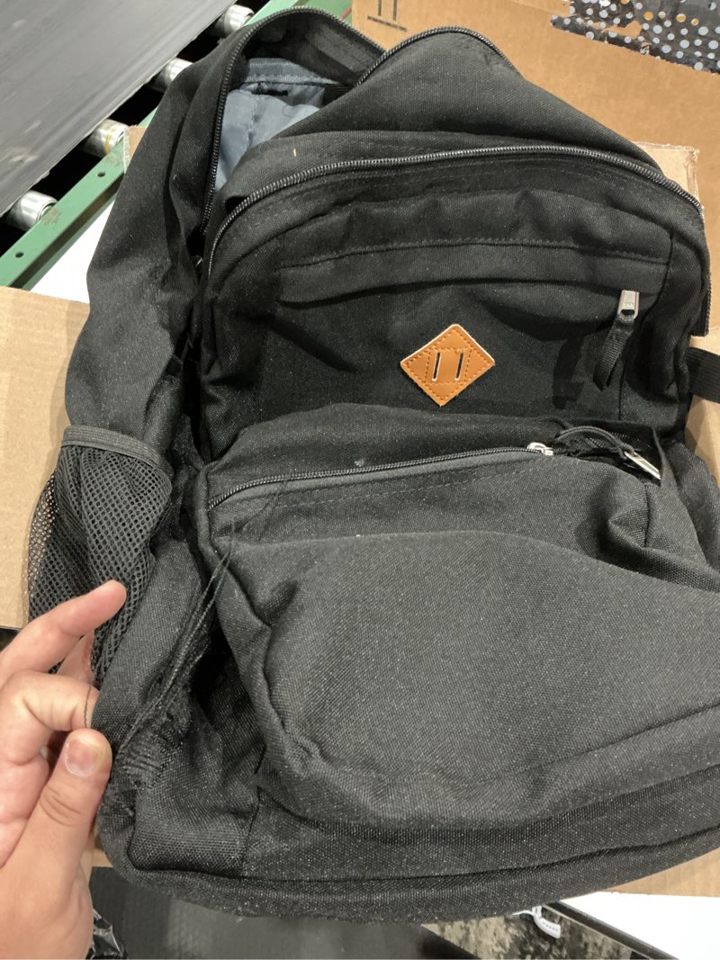 Condition photo showing As Is for jansport superbreak one backpacks - durable, lightweight bookbag with 1 main compartment, front utility pocket with built-in organizer - premium backpack, black black one size