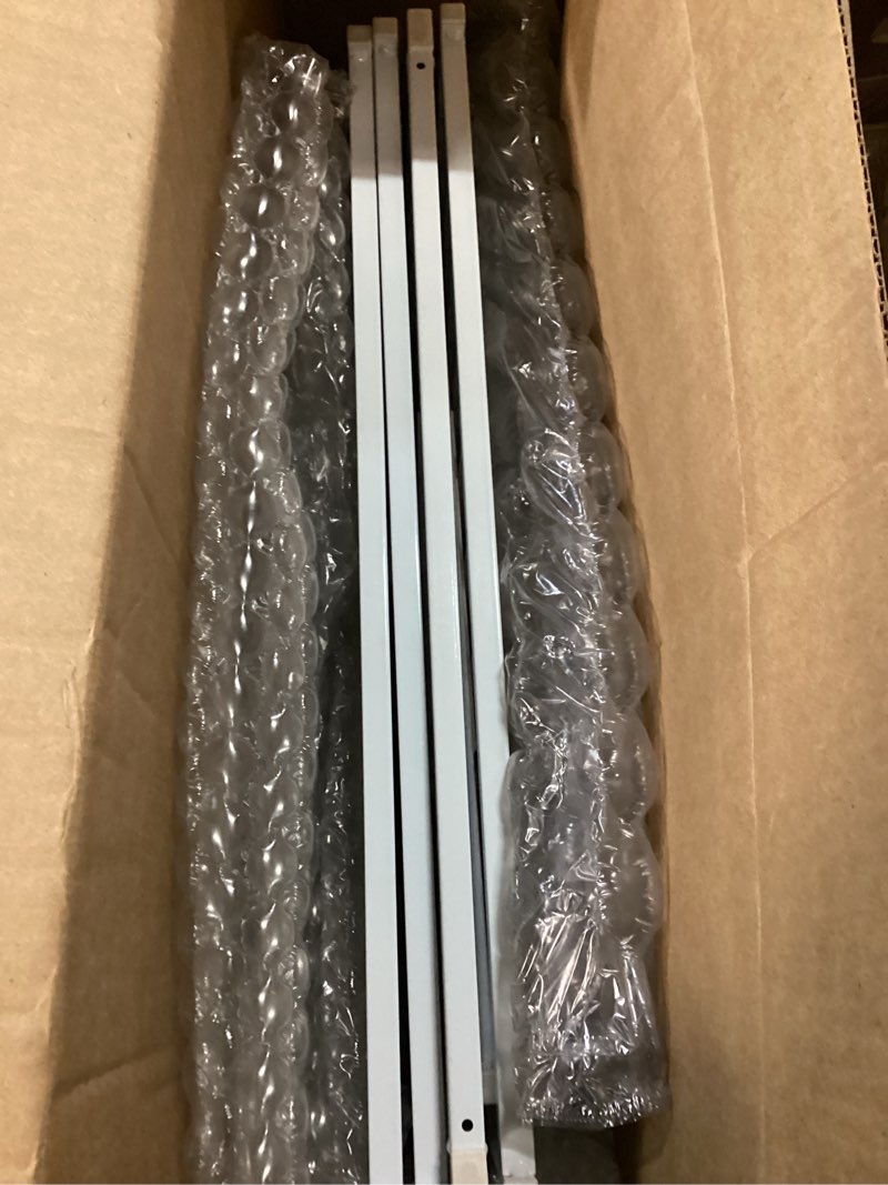 Condition photo showing As Is for No Pawblems Free Standing Dog Gate with Cat Door, 30'' Tall Foldable Dog Fence for Indoor & Outdoor, Up to 104 Inch Extra Wide Puppy Gate for Stairs, Hallways, Doorways, Deck, Yard (White, 4 Panels) White Up to 104" W, 4 Panels