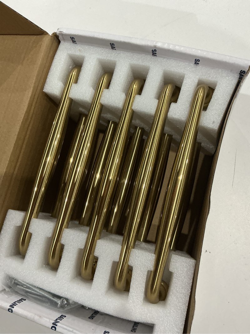 Condition photo showing Good Condition for sailing 10 pack cabinet handles-6.3"/160mm screw spacing champagne bronze furniture hardware handles for kitchen cabinets bedroom dresser wardrobe cabinet pulls champagne bronze 6.3"(160mm)hole center-10pcs