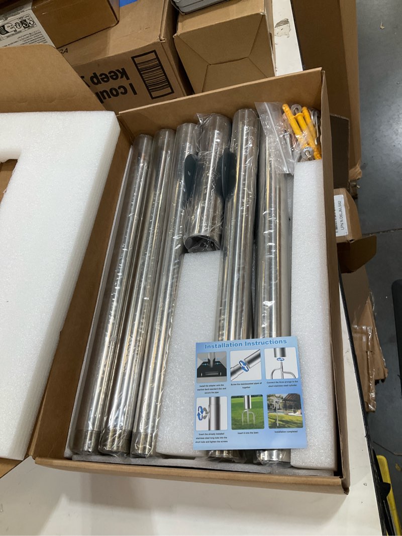 Condition photo showing Good Condition for for starlink standard 4/4x/v4/gen 3 pole mount kit with pipe adapter, thickened stainless steel, starlink mounting starlink base bracket (5 section straight with mount)