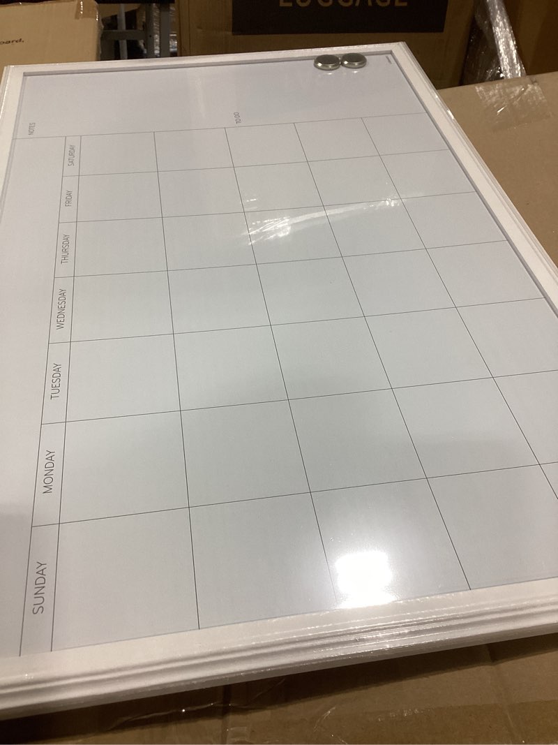 20x30 de white frame with monthly board