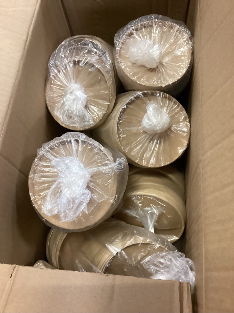 Condition photo showing Good Condition for 250 Sets Kraft Paper Food Containers With Vented Lids, To Go Hot Soup Bowls, Disposable Ice Cream Cups - Kraft 32 oz