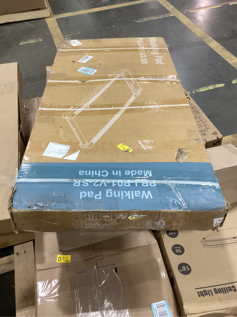 Condition photo showing As Is for Sweetcrispy Compact Armless Treadmill for Small Spaces, Quiet Under-Desk Walking Pad, Slim & Portabl