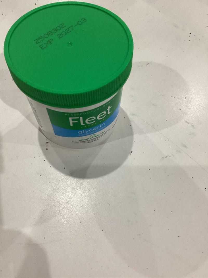 Condition photo showing New/Like New for Fleet Suppos Adult Size 24s Fleet Adult Glycerin Suppository Laxatives