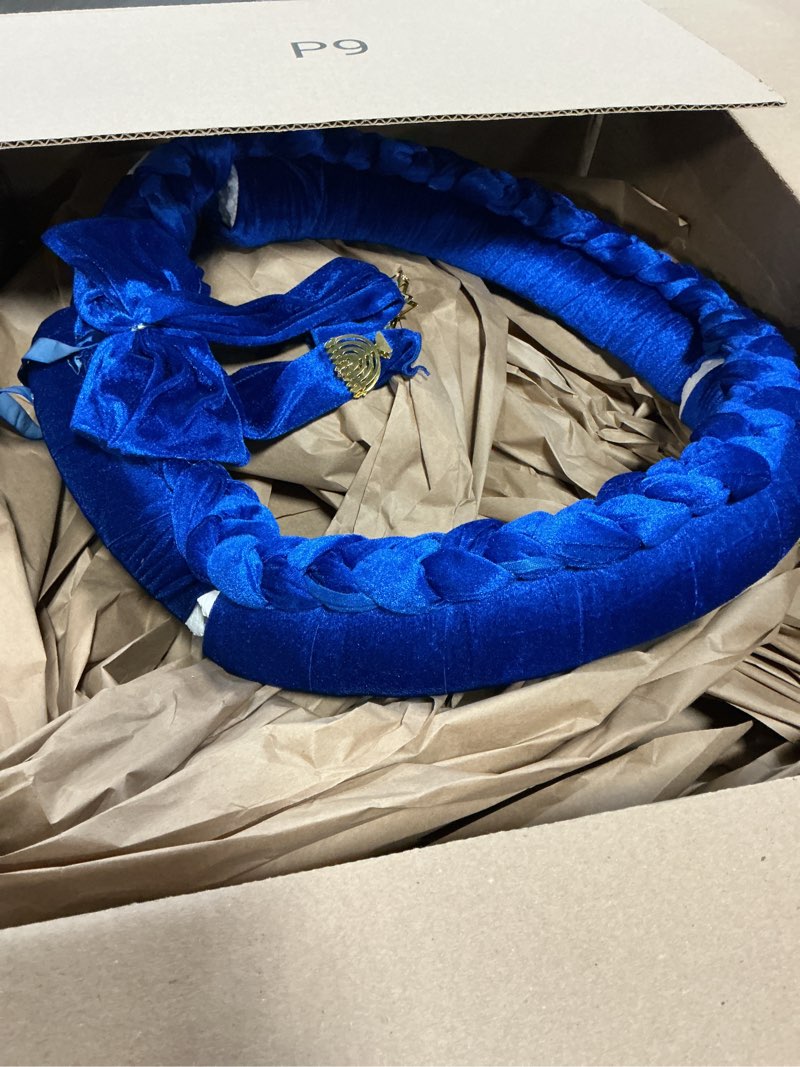 Condition photo showing Good Condition for 22" hanukkah velvet wreaths for front door chanukah wreath with bow and candlestick ornaments hanukkah decorations for home outdoor indoor party table fireplaces porch walls new years