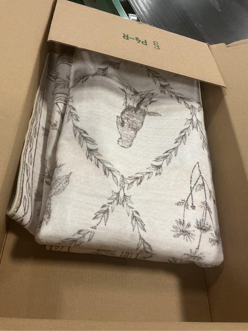 Condition photo showing Good Condition for 5x7 Washable Rug for Bedroom, Beige Floral Rugs for Living Room, Large Soft Non Slip Ultra-Thin Indoor Boho Carpet for for Kids Playroom, Classroom, Girls Dorm, Nursery, Beige Beige 5 x 7 ft