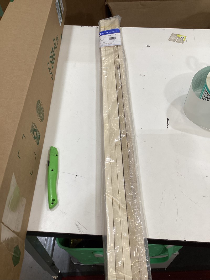 Condition photo showing New/Like New for square wood dowel rod 36" x 1/2" pack of 10 square wooden dowel sticks for crafts and diy birch hardwood by woodpeckers 36 inch, 1/2 inch thick pack of 10