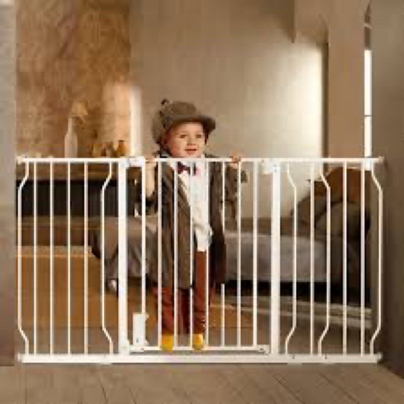 Assorted baby gates ( different style sizes and colors)