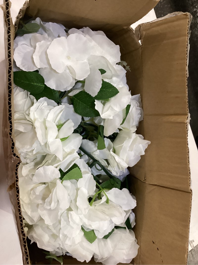 Condition photo showing New/Like New for NUPTIO Flower Ball Arrangement Bouquet - 2 Pcs 15.7 inch Diameter White Fake Flowers Roses Balls for Centerpieces Tables - Artificial Rose Arrangements for Wedding Centerpiece Table Decorations 15.7" Diam - 2 PCS White