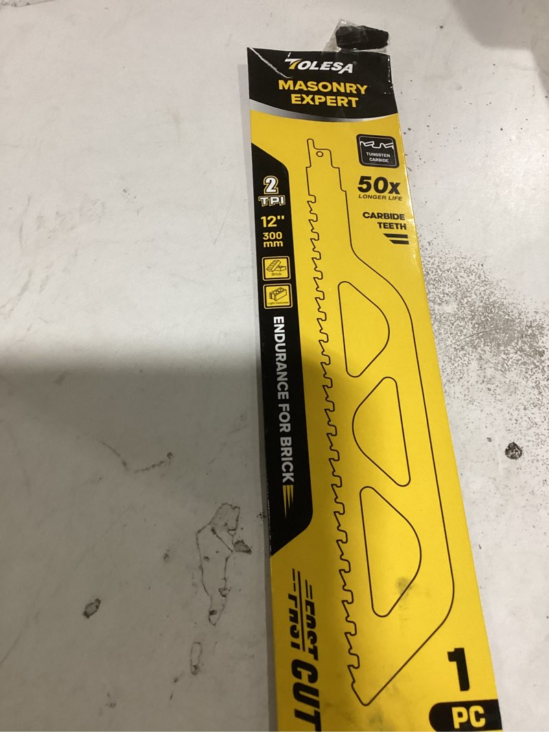 TOLESA 15in. Japanese Teeth Reciprocating Saw Blade, Arc Edge Wood Pruning Saw Blades 6TPI for Tree 