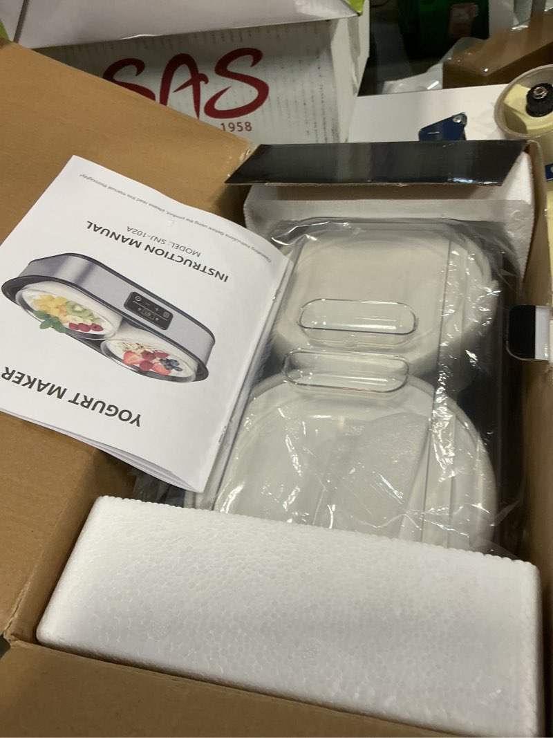 Condition photo showing New/Like New for Yogurt Maker with Two Containers, Yogurt Maker Machine with Adjustable Temperature & Time Control, Automatic Shut-Off & Constant Temper for Homemade Probiotic Yogurt, Promoting Gut Health