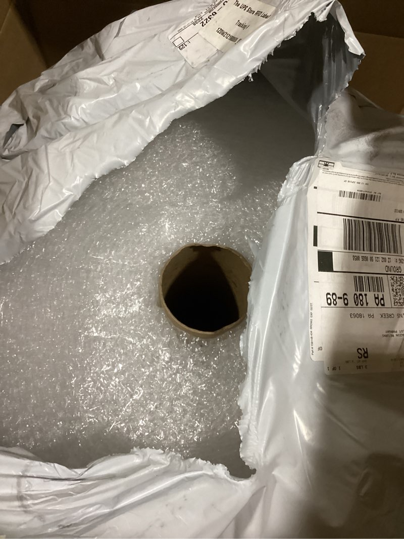 Condition photo showing Good Condition for amazon basics bubble wrap for moving, packing, shipping and storage, perforated protective cushioning for fragile items, 12-inch x 175-ft long roll, small 3/16", clear