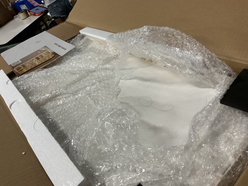 Condition photo showing As Is for collapsible shoe rack organizer 9 tiers-36 pairs foldable shoe cabinet with doors, large plastic folding shoe cabinet, easy assembly shoe shelves organizer for entryway, living room 9 tiers -36 pairs