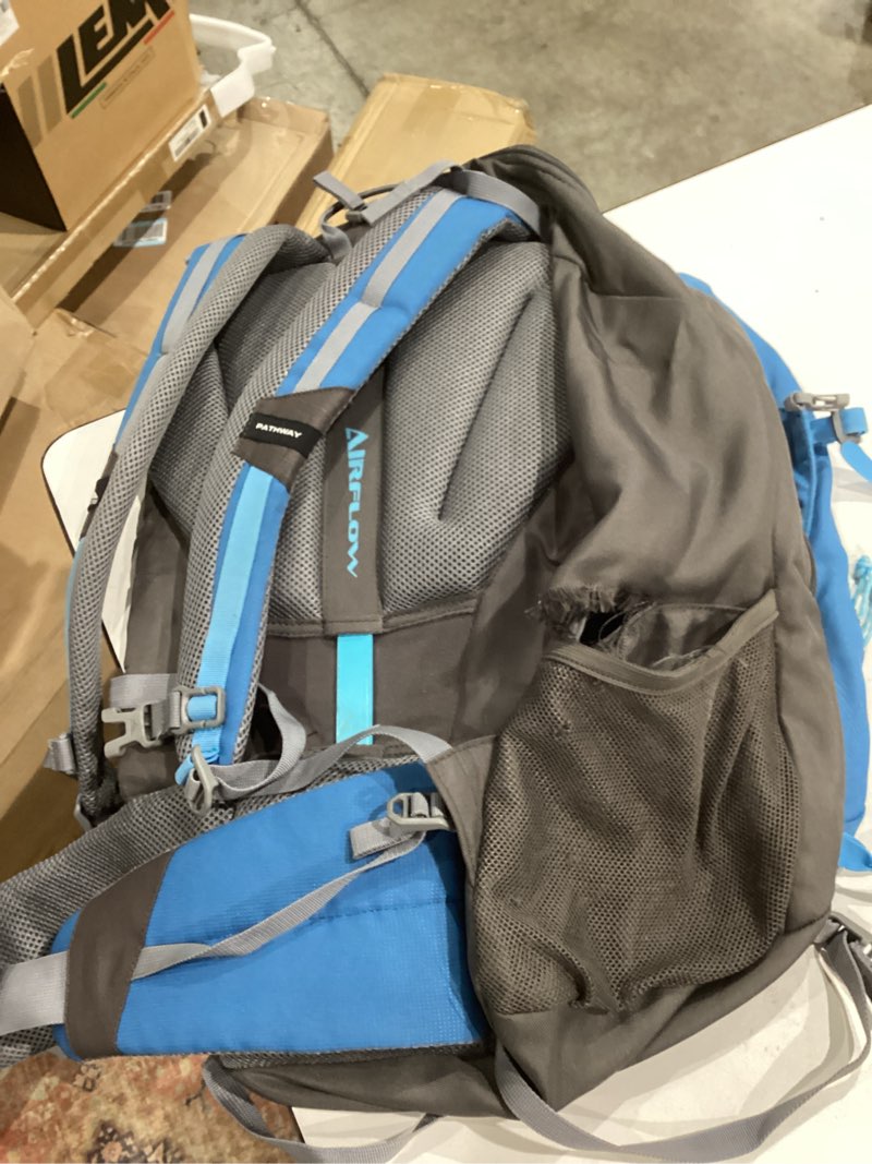 Condition photo showing As Is for high sierra pathway internal frame hiking backpack, mineral/slate/glacier, 40l 40l mineral/slate/glacier
