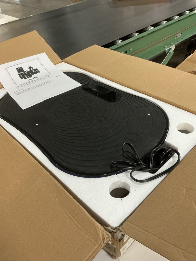 Condition photo showing Good Condition for MERACH Vibration Plate Exercise Machine, Vibrating Platform for Lymphatic Drainage Weight Loss Muscle Activation, Full Body Home Exercise Equipment with LED Touch Screen Bluetooth Pull Cord Arc-Blue