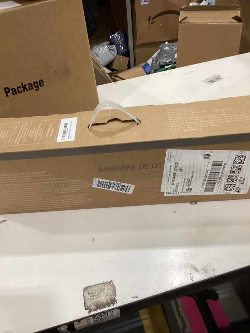 Condition photo showing As Is for ComfyBumpy 1-Pack Bed Rail for Toddlers 55.5" L x 19.5" H | Toddler Bed Rails for Twin, Full, Queen & King Mattress Size | Swing Down Rail Guard | Mattress Side Rail for Kids | Gray