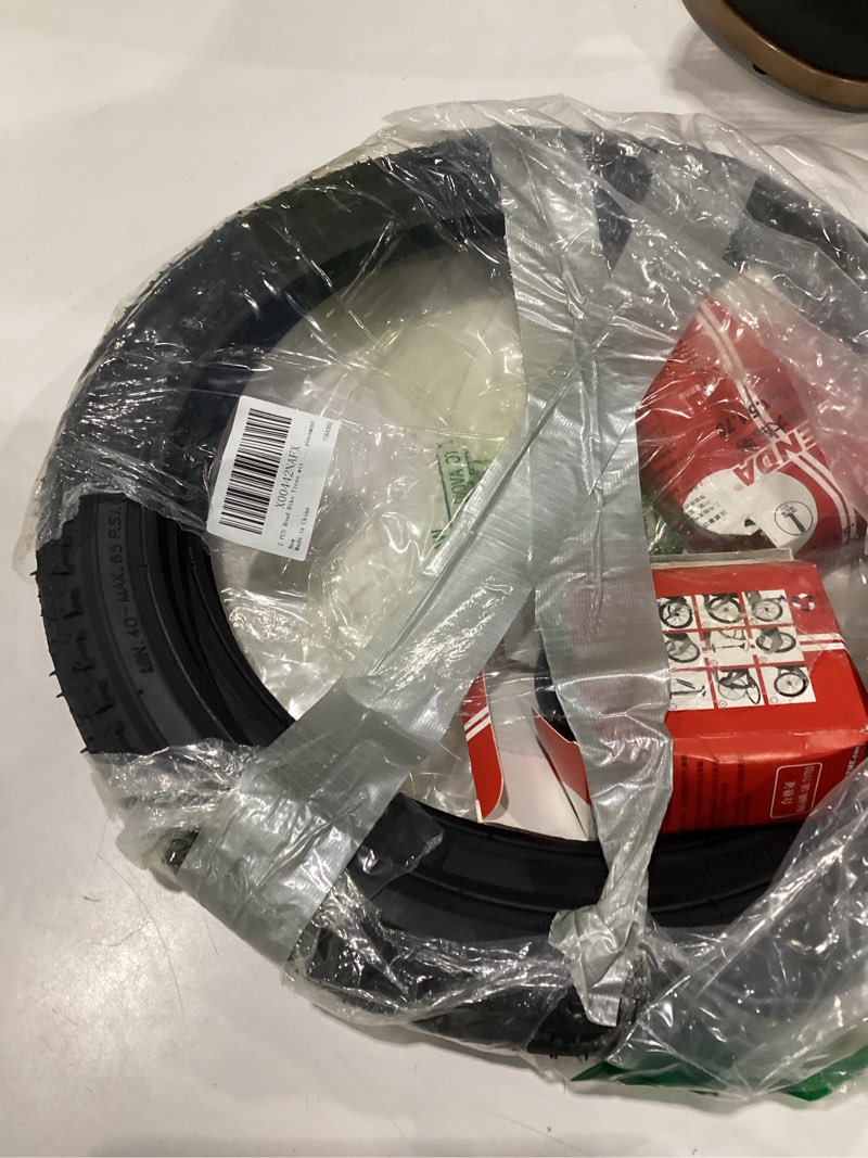 Condition photo showing As Is for 2 pcs bike tires 16x1.75/47-305 with 2 pcs bike tubes 16” x 1.5” - 1.75” av 32mm valve, puncture-resistant bmx bicycle tires, bike replacement for beach cruiser mountain bikes(ak-935)
