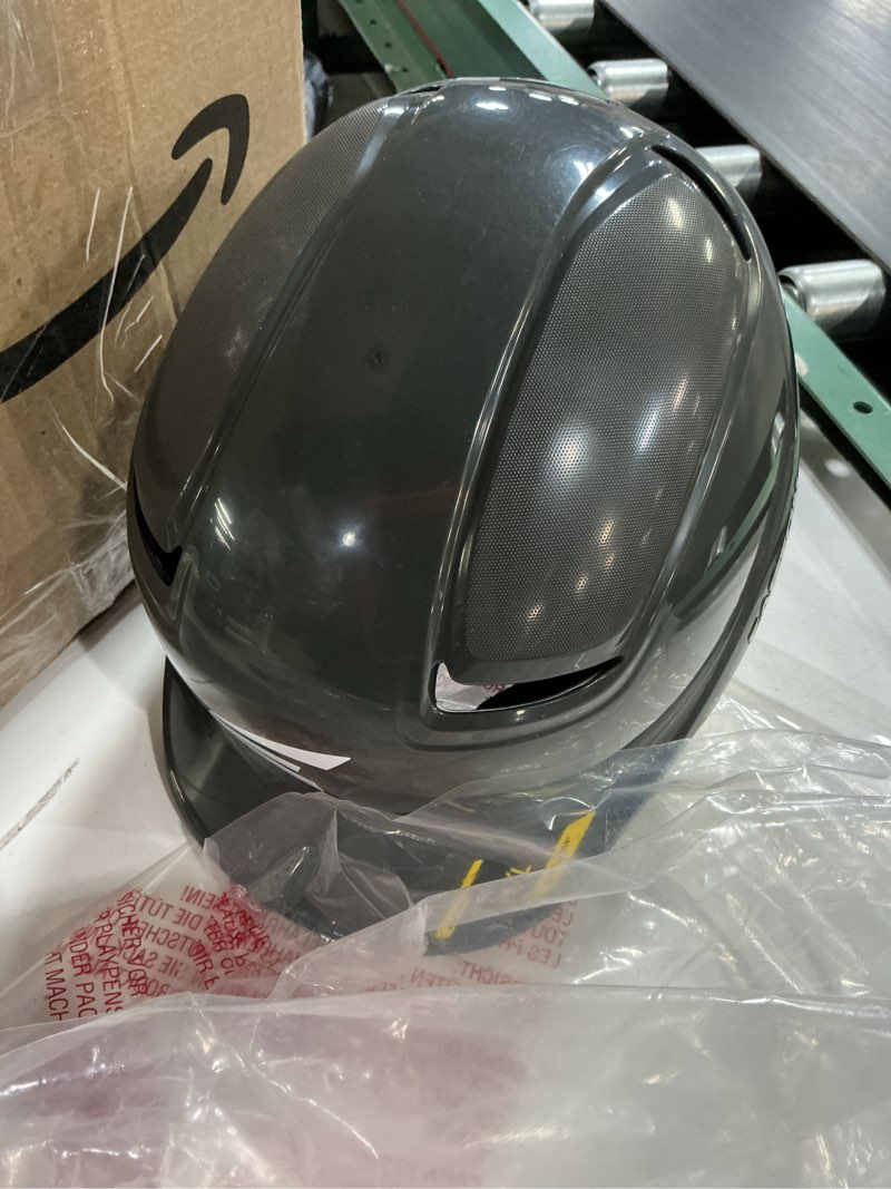 Condition photo showing As Is for easton alpha solid batting helmet - m/l | charcoal | m