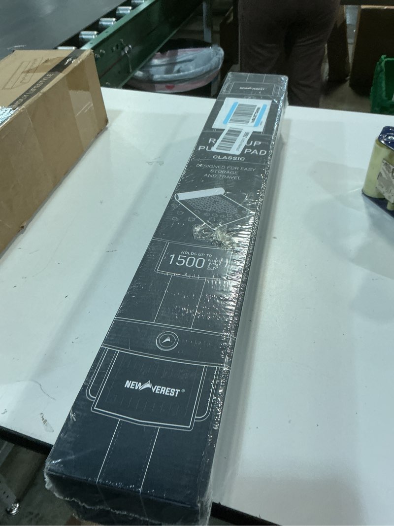Condition photo showing New/Like New for Newverest Jigsaw Puzzle Mat Roll Up, Saver Pad 46” x 26” Portable Keeper Up to 1500 pieces with Non-Slip Rubber Bottom and Smooth Polyester Top + 3 Puzzle Sorting Trays and Travel-Friendly Storage Bag