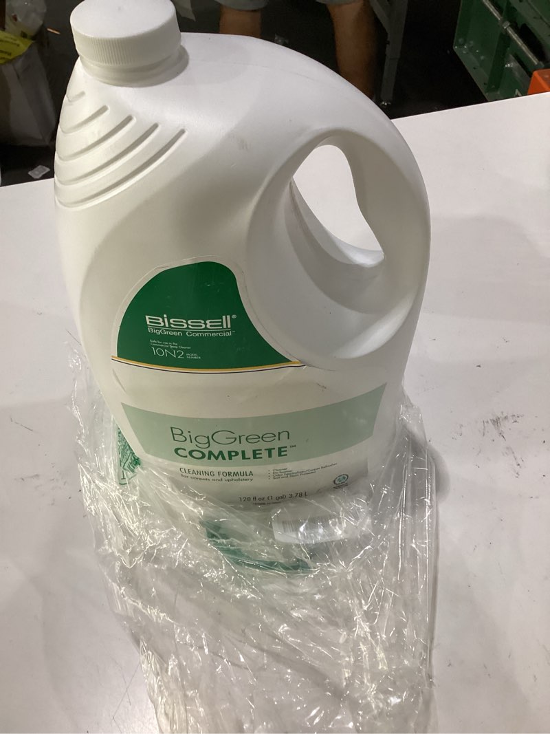 Condition photo showing As Is for bissell commercial-31b6 carpet cleaner, 128oz, bottle, 9 to 9.8 ph (1 bottle 128 oz.),green, packaging may vary. 128 fl oz (pack of 1)