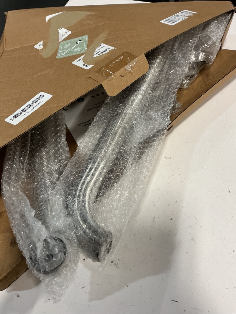 Condition photo showing Good Condition for 16 Inch Anti Slip Angled Shower Grab Bars with Munzong 20 Inch Stainless Steel Bathroom Grab Bar Brushed Nickel Toilet Handicap Grab Rail Knurled Safety Handle Support Elderly Injury Senior Bath 16IN-2P Brushed Nickel