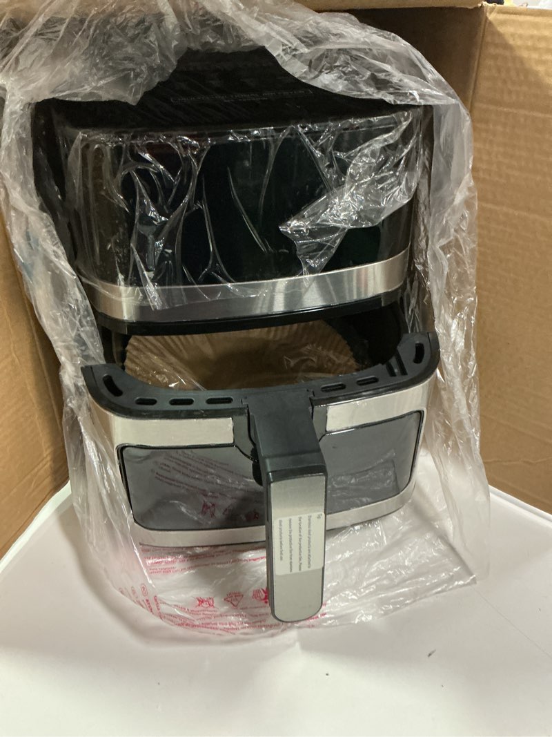 Condition photo showing Good Condition for 5.8QT Digital Air Fryer with Viewable Window, Adjust Temp & Timer, Air Frying, Reheat, Easy for Frozen Food, Snacks, Dinner, Large Square Basket than Round, Portable for Family & Apartment Black