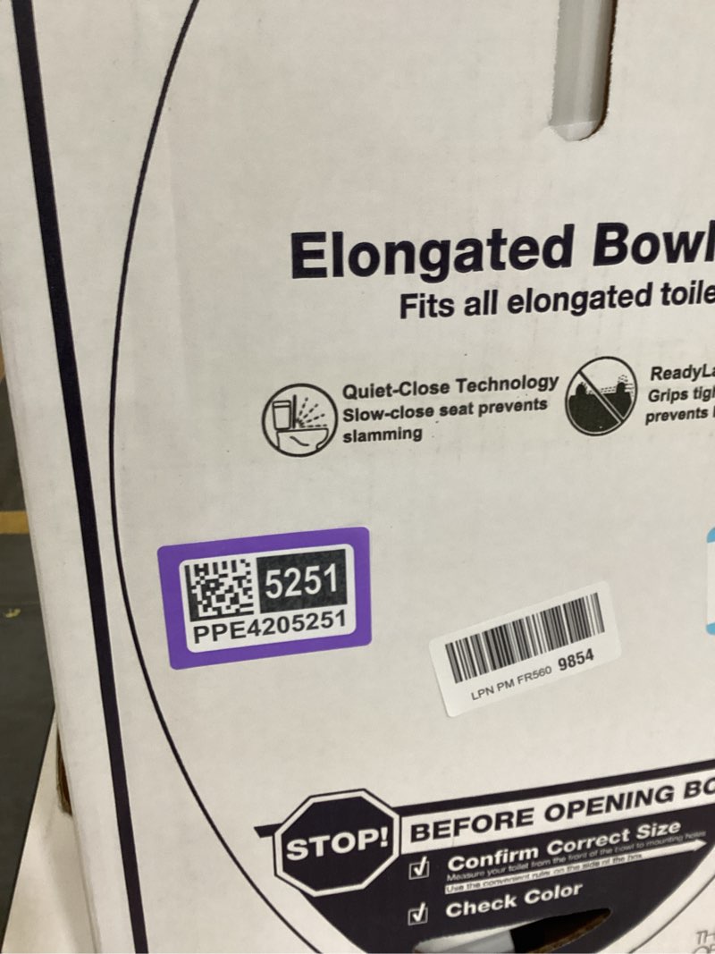 Condition photo showing Good Condition for kohler 4636-rl-0 cachet readylatch elongated toilet seat slow close, soft close toilet seat quiet lid, contoured grip-tight bumpers installation hardware, apartment essentials, white white elongated ready latch